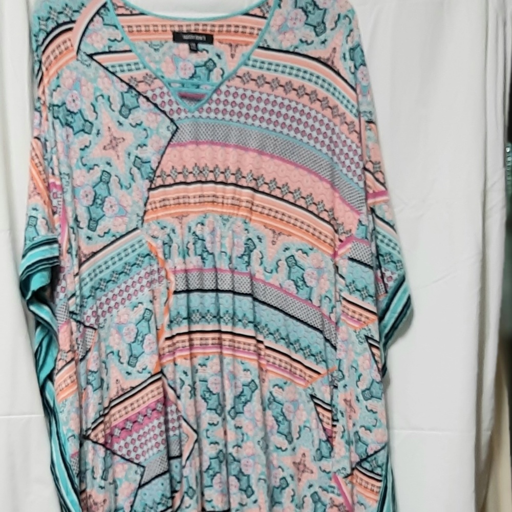 Ellen Tracy Casual "Cottony Soft" Caftan/Dress 1X